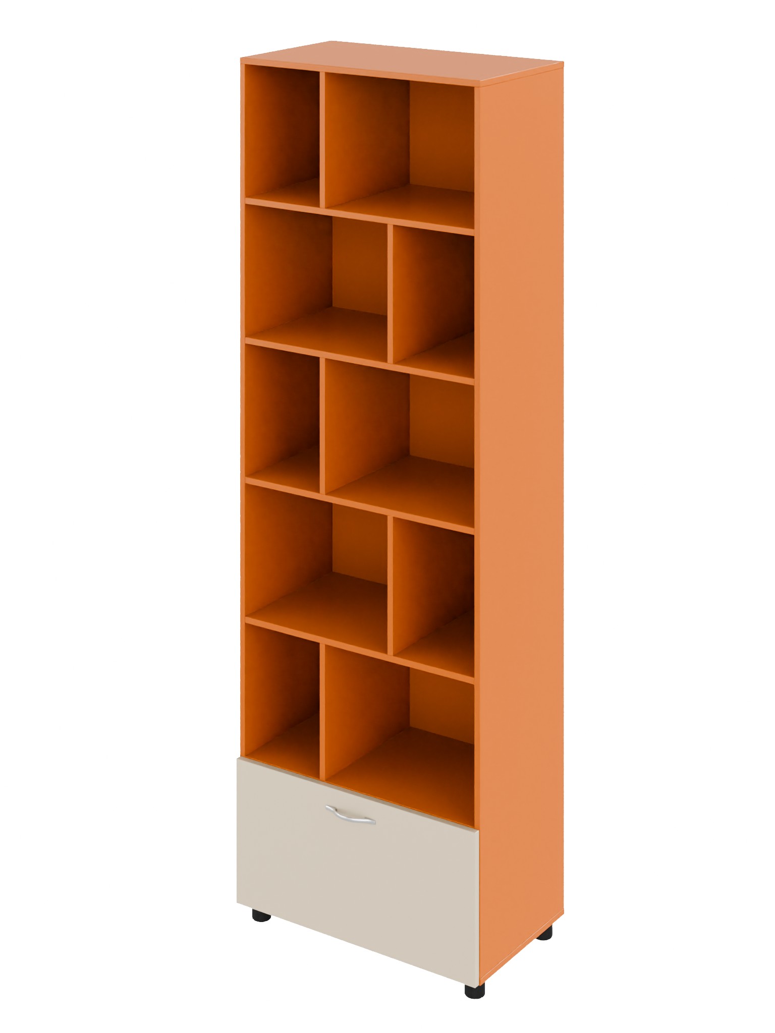 Шафа з відкритими нішами та шухлядою Color (7874) 702х416х2228 мм МЕБЛІ ТЕХНОСТИЛЬ